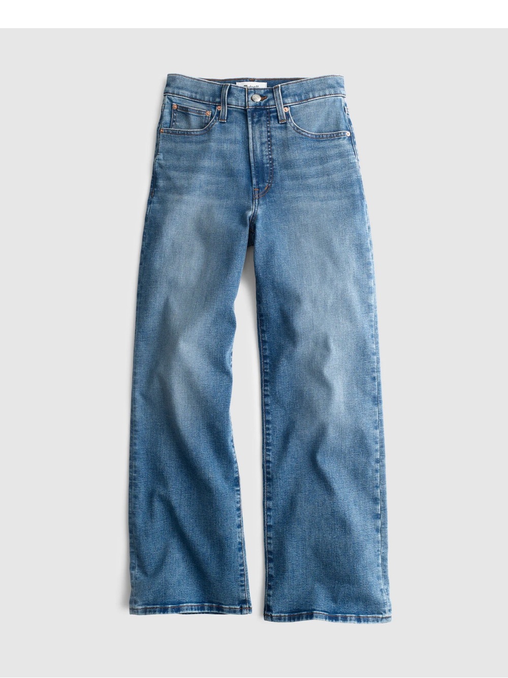 Madewell The Wide-Leg Crop Jean in Super Stretch Denim